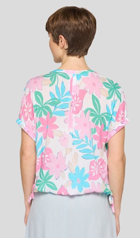 1/2 Arm Blusen-Shirt in mehrfarbig gemustert