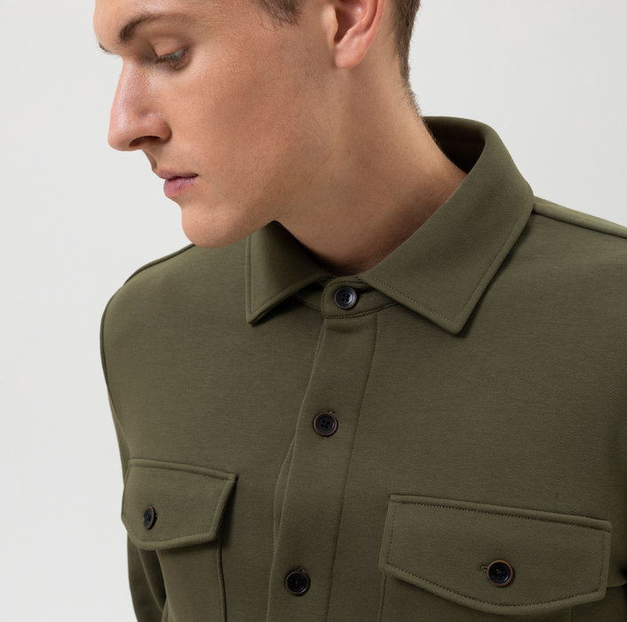 Sweat Overshirt in oliv
