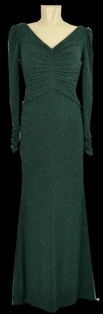 Langes Ballkleid in dark green