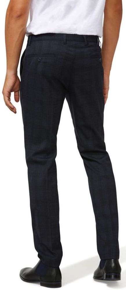 Anzughose SLIM FIT in dunkel blau kariert