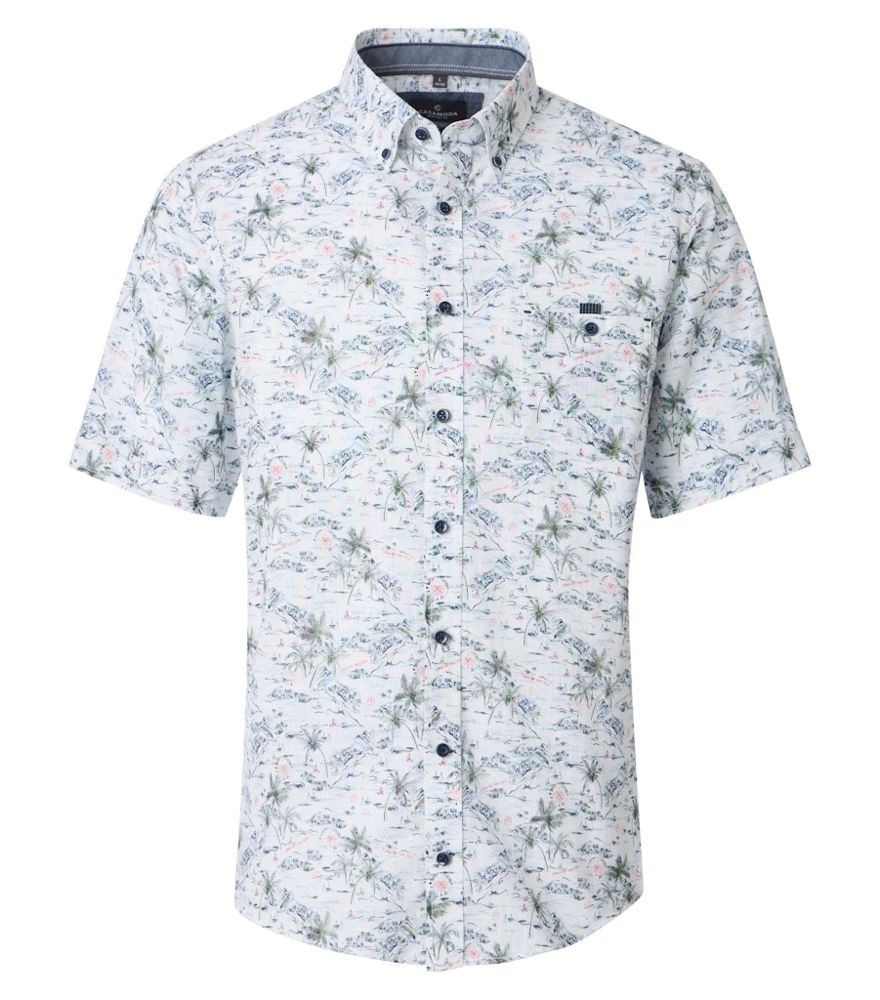 1/2 Arm Freizeithemd in mehrfarbig mit Print