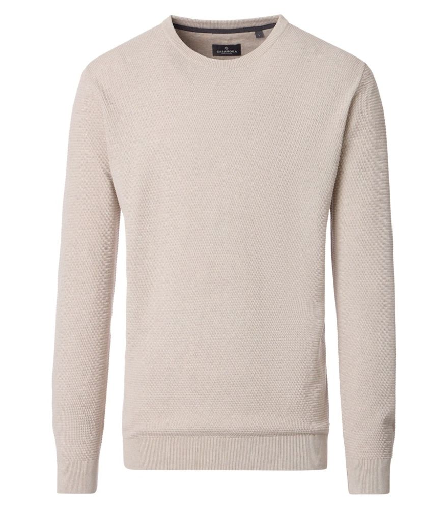 Pullover mit Rundhals in hell beige