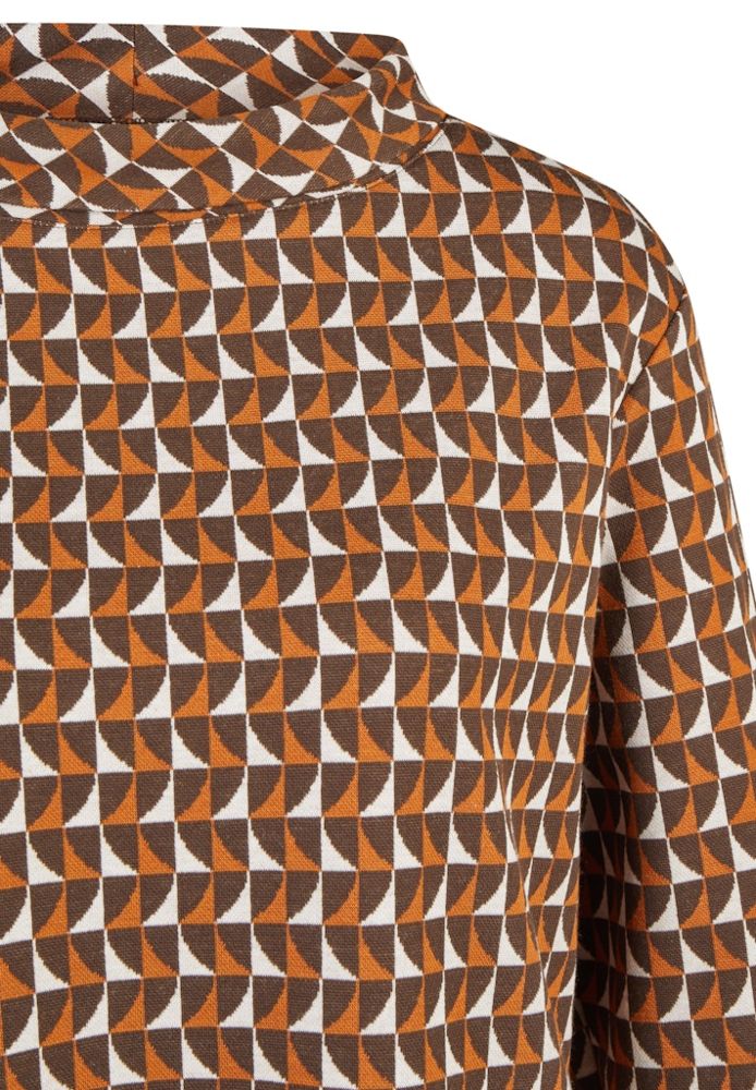 3/4 Arm T-Shirt in plaume mit dezentem Muster