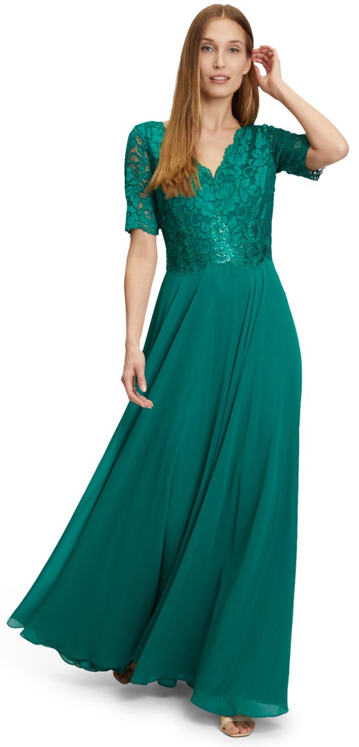 Langes Abendkleid in bright ivy