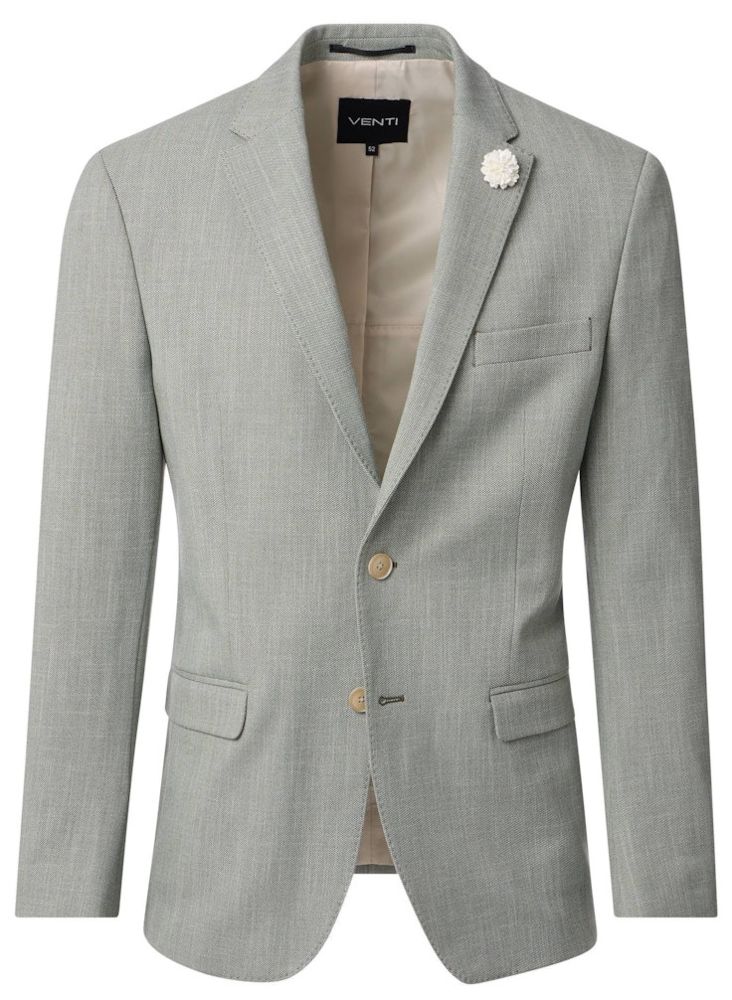 Leichtes Sommer Sakko in grau-grün mit Struktur