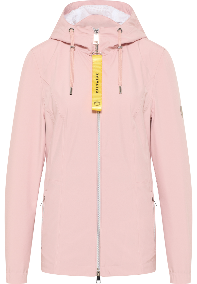 Leichte Outdoor Jacke mit Kapuze in rose