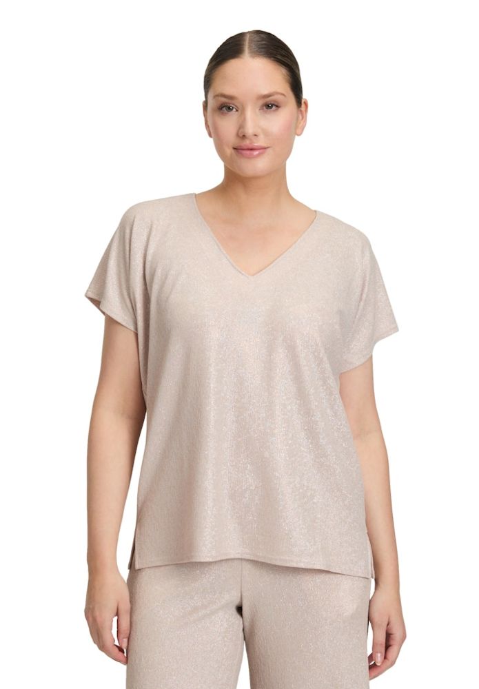Fesliches Shirt in cream-silver