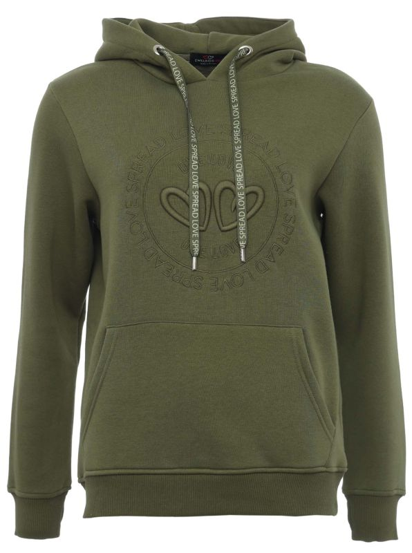 Hoodie in oliv 