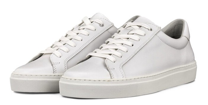 Ledersneaker in weiß