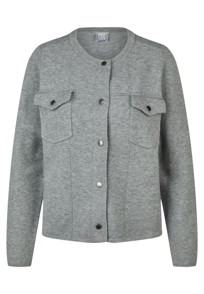 Strickjacke in uni grau