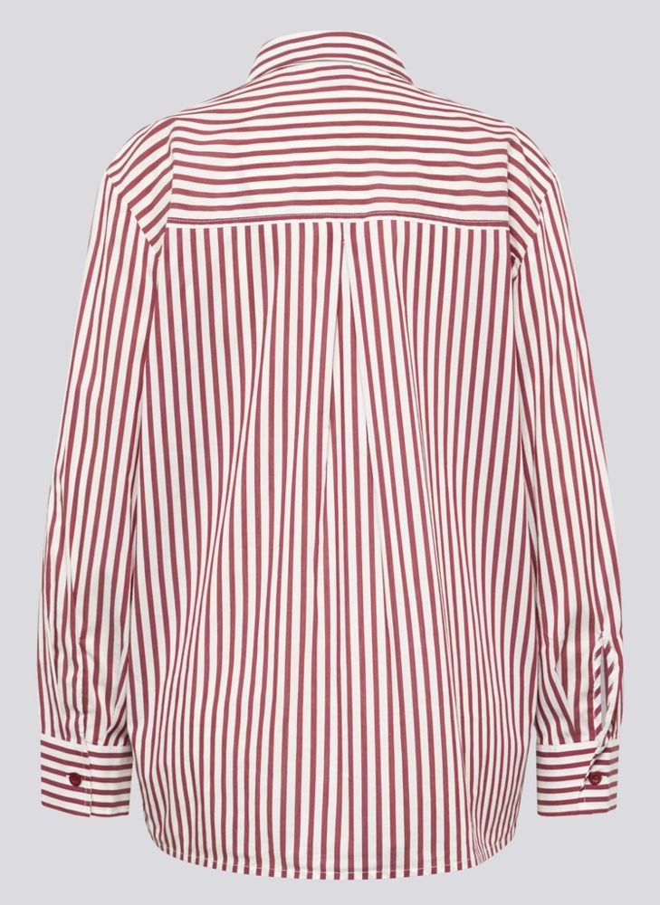 1/1 Arm Bluse in merlot  gestreift