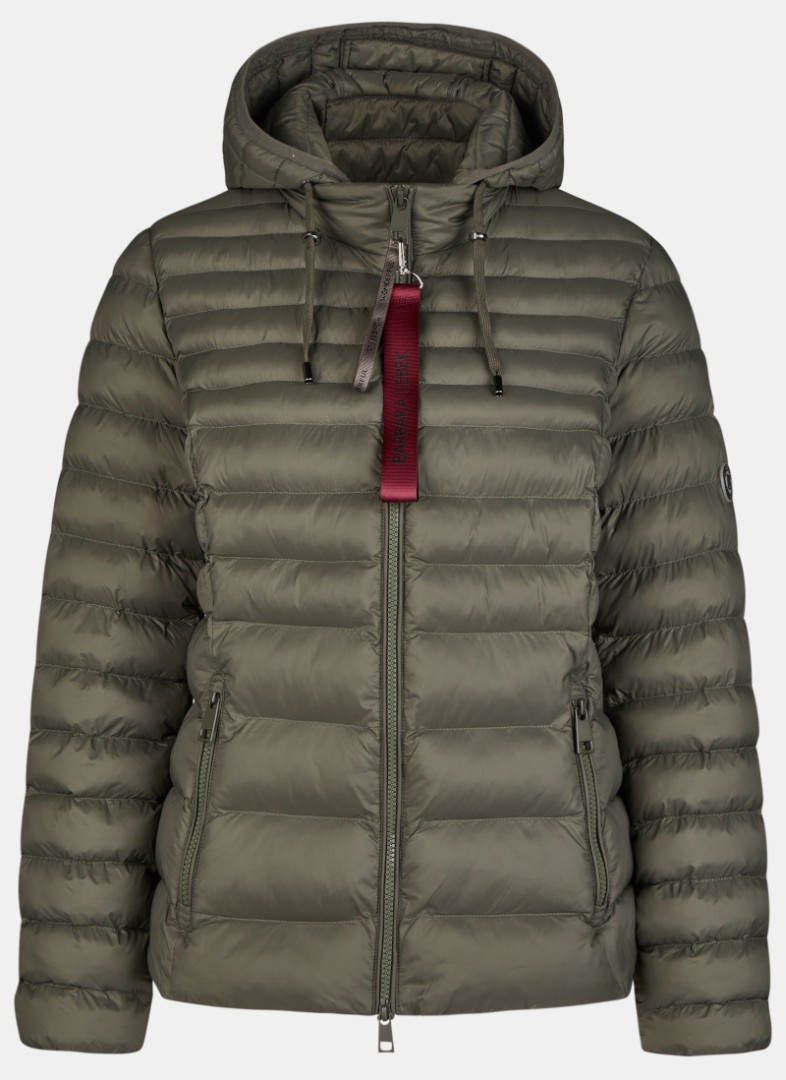 Warme Thermo Steppjacke in olive green