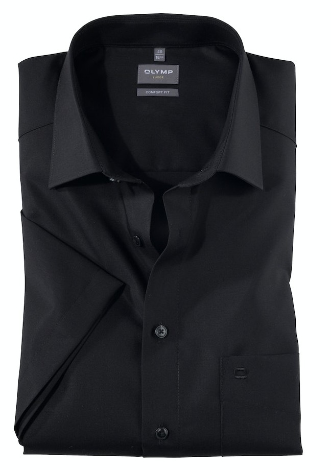 1/2 Arm Businesshemd in schwarz