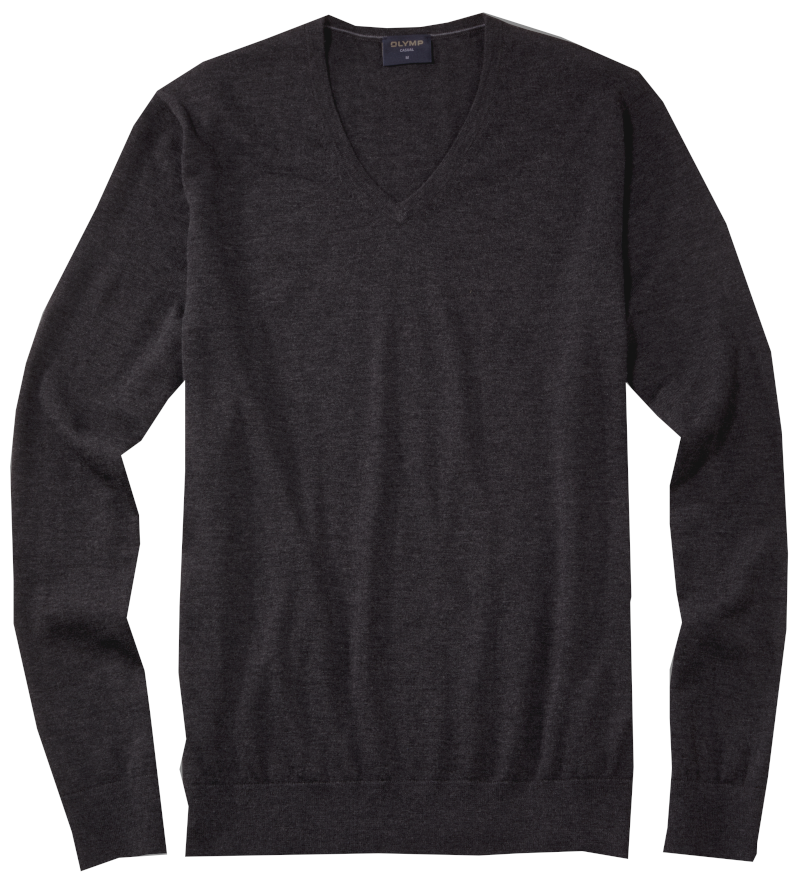 LEVEL FIVE Pullover in anthrazit meliert