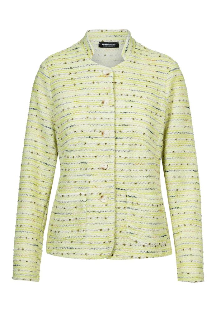 Leichte Blazer-Jacke in limette gemustert mit Glanz