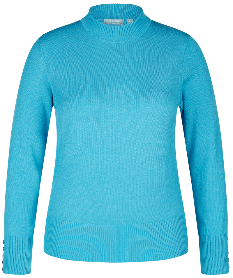 Pullover mit Turtle Kragen in türkis