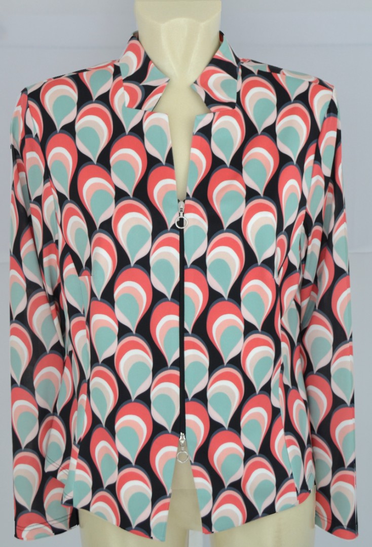 Elegante Jacke in multicolor mit schwarz