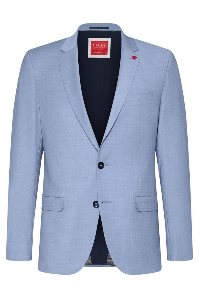 Vintage Blazer SLIM FIT in bleu mit feiner Struktur