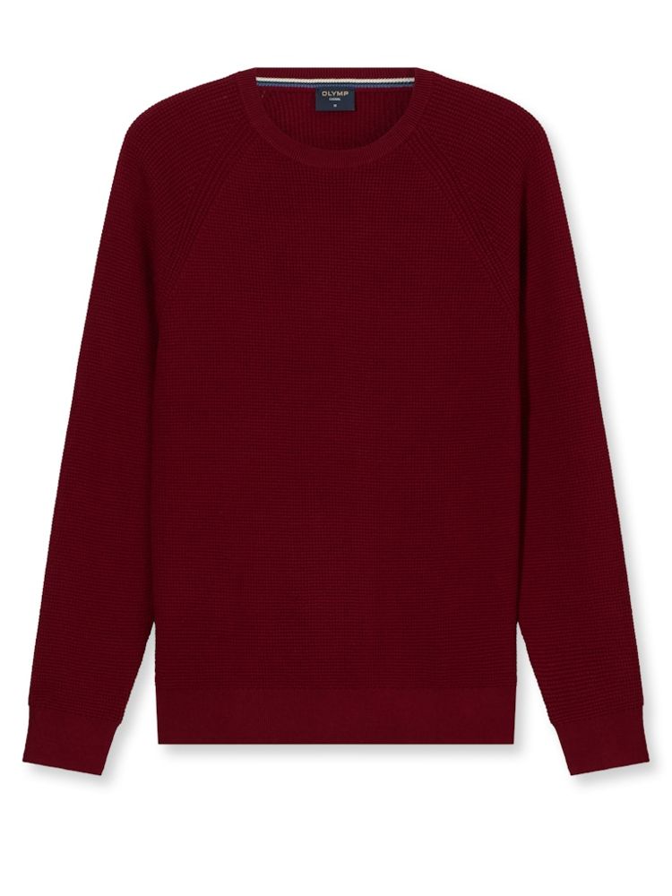 Pullover mit  rundem Ausschnitt in beere