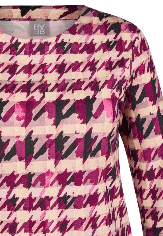 3/4 Arm T-Shirt in mehrfarbig mit Pflaume