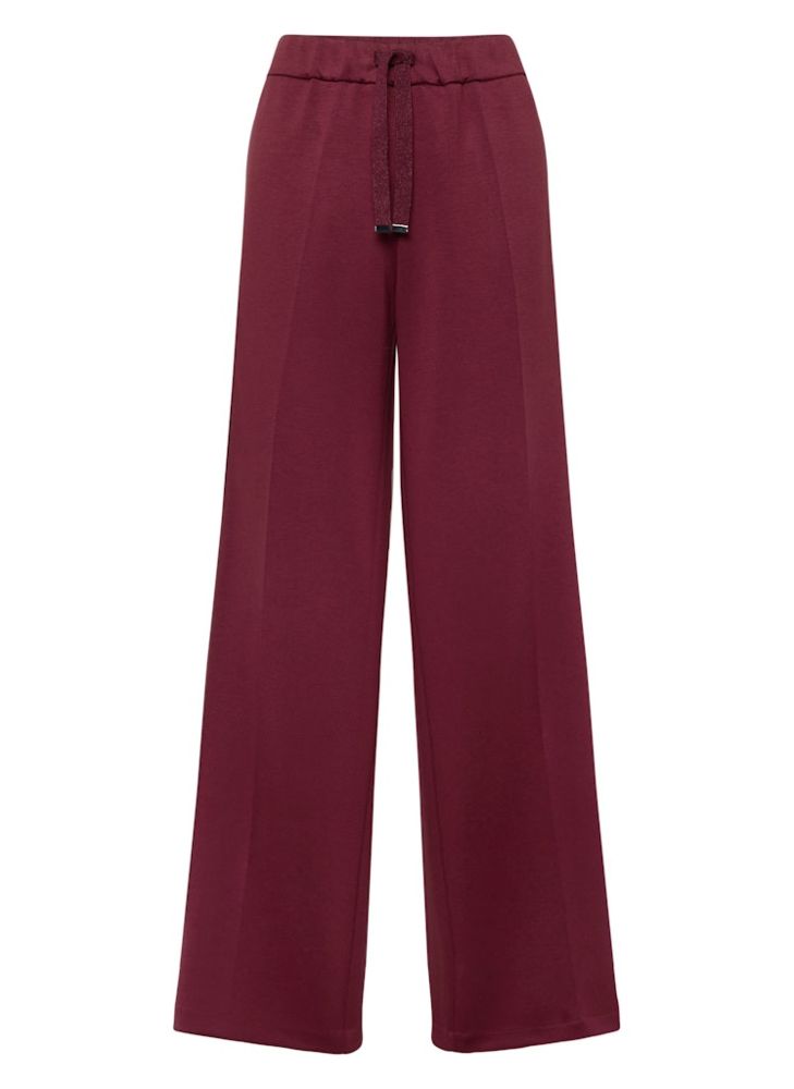 Jeseyhose mit Glanz in bordeaux