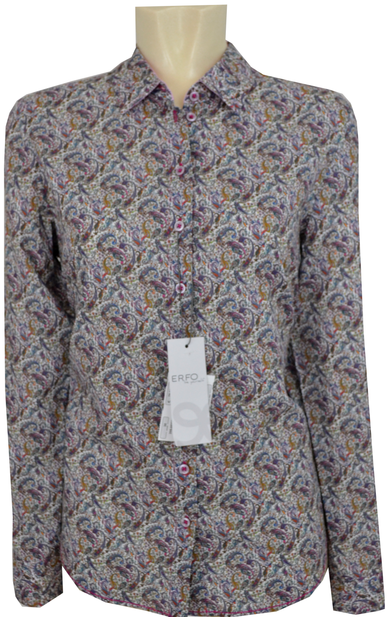 Bluse mit Paisley Dessin in allover gemustert