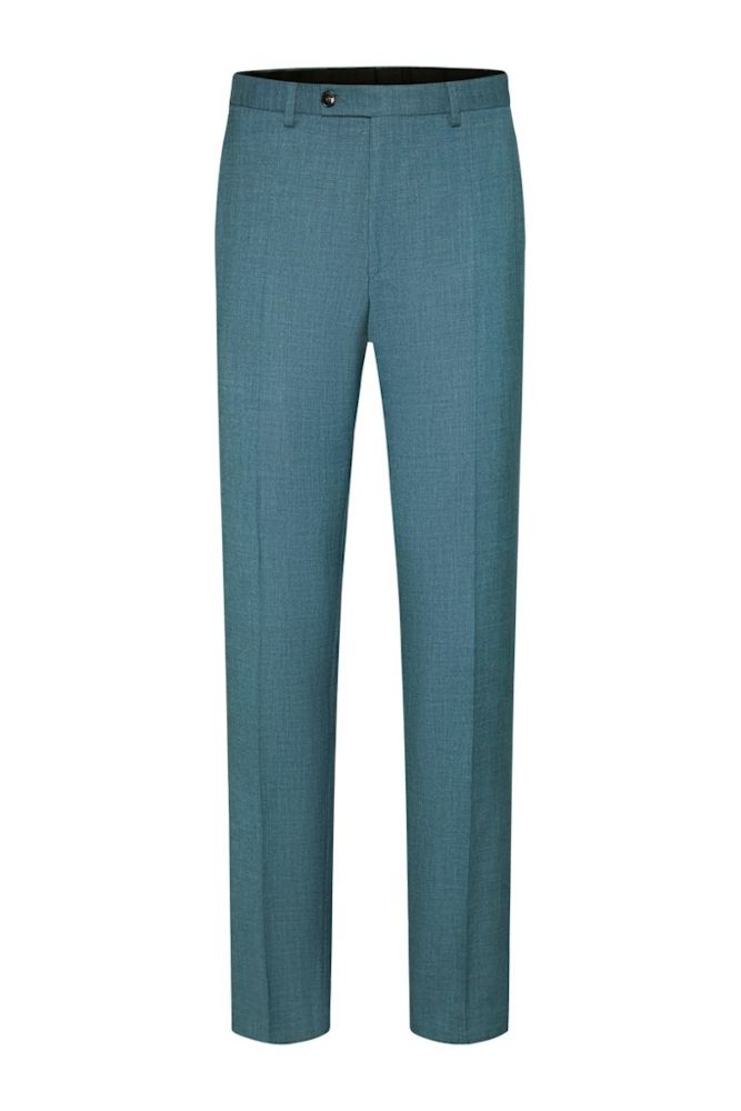 Stoffhose SLIM FIT in blau/petrol mit Struktur