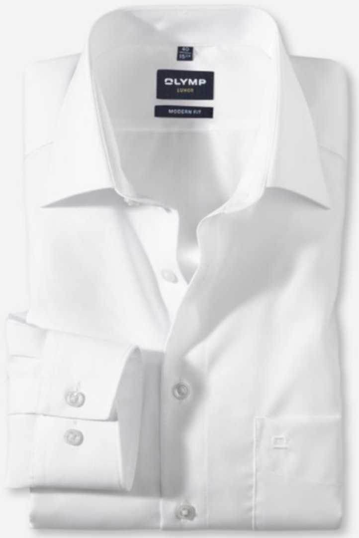 Modern Fit Businesshemd in uni weiß