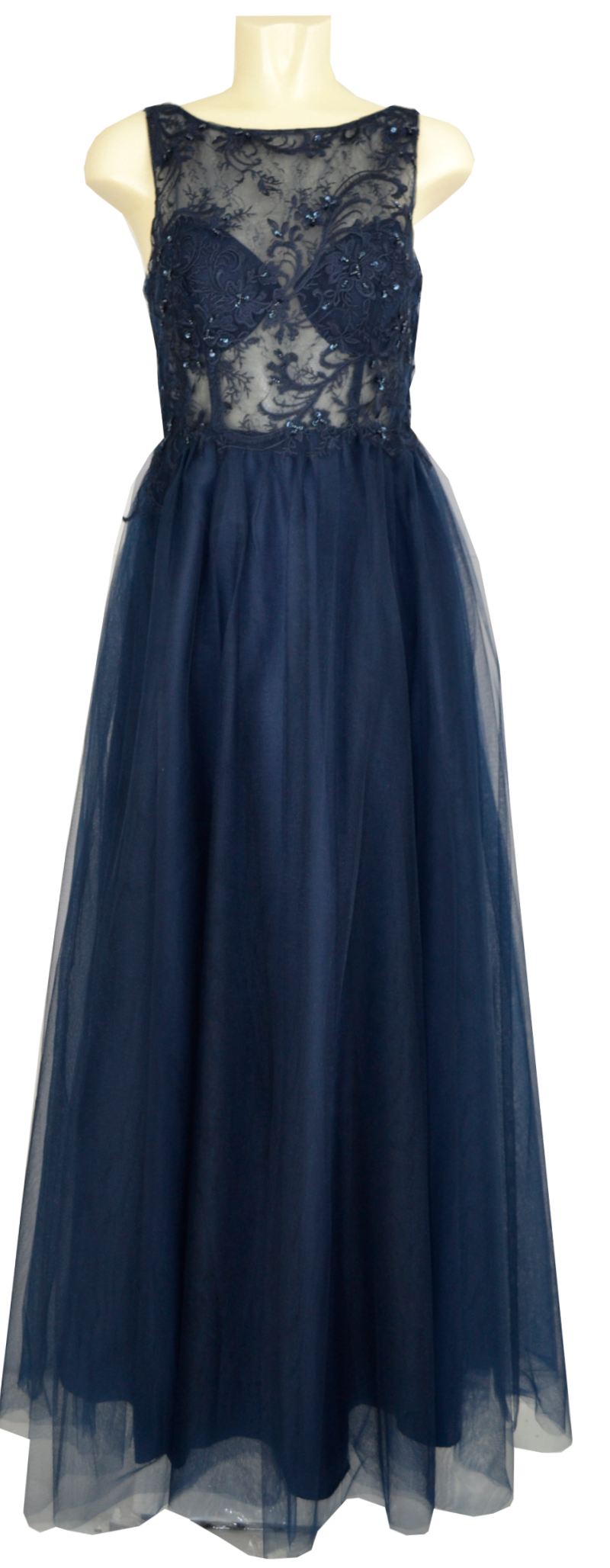 Langes Ballkleid in stormy blue