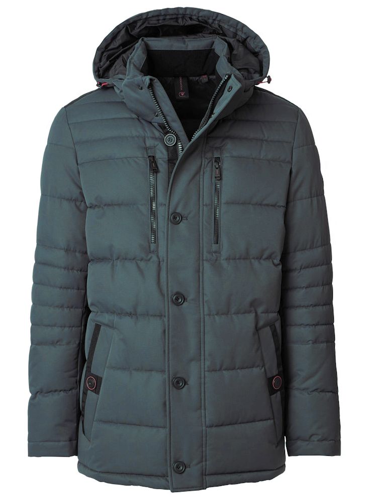 Outdoor Funktion - Steppjacke in Anthrazit-Oliv