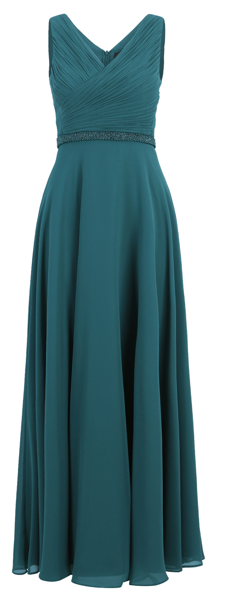0299-4825-5609 Langes Ballkleid in dark emerald