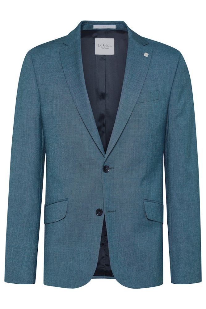 Anzug Blazer SLIM FIT in blau-petrol mit Struktur