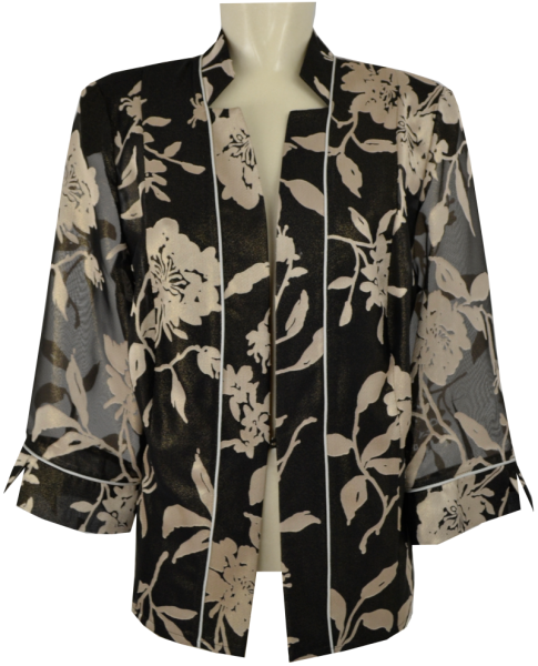 Blazer Jacke in schwarz-gold gemustert