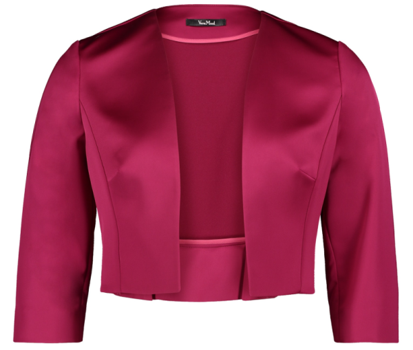 Bolero-Jacke aus Stretch Satin in berry pink