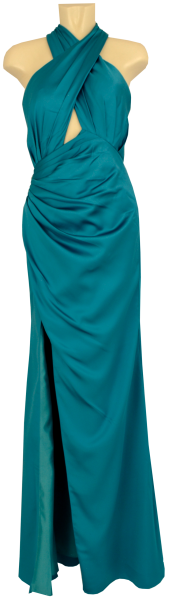 Langes Ballkleid in teal