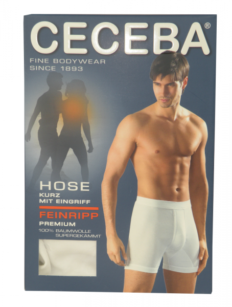 Unterhose kurz mit Eingriff Feinripp
