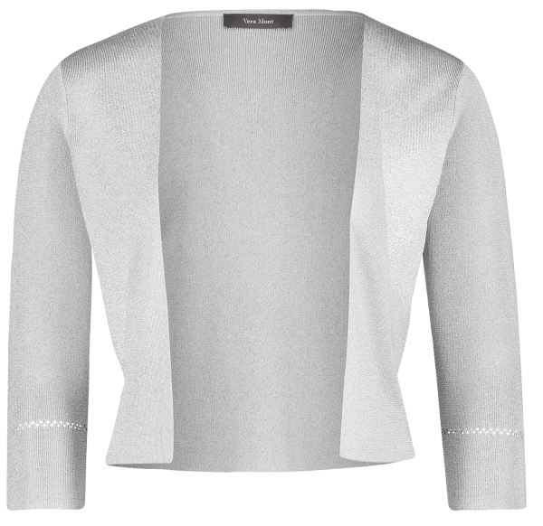 Kurzer Strick Bolero in grey-silver