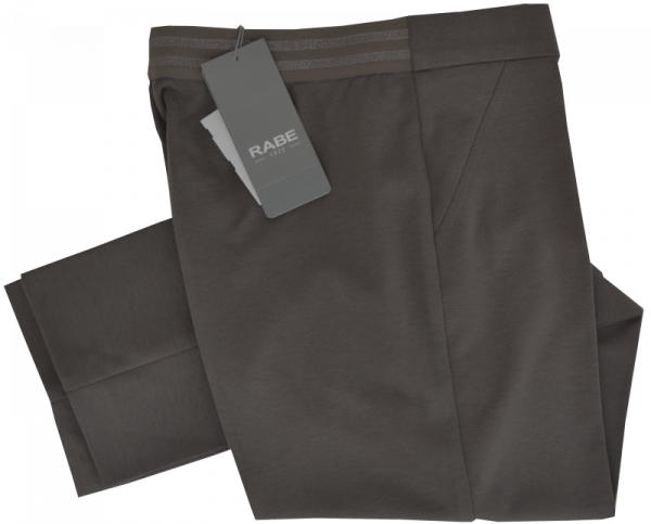 Jersey Hose ohne Bund in taupe meliert