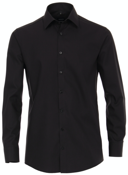 Slim Fit Businesshemd in Schwarz