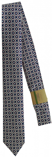 Krawatte reine Seide in rose-blau gemustert