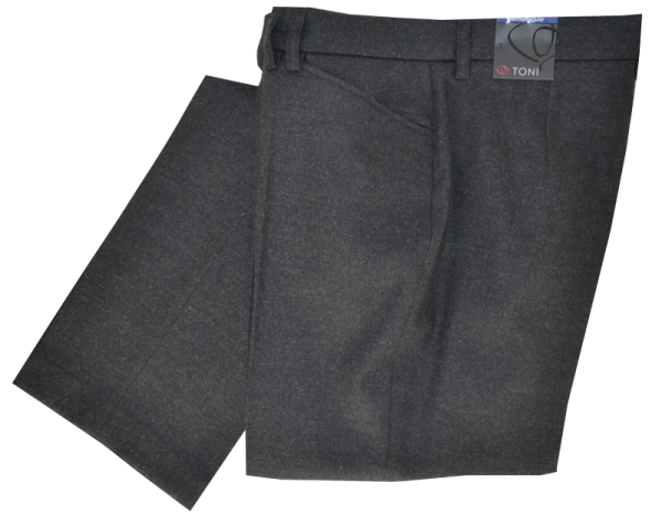 Woll Stoffhose in anthrazit meliert