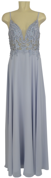 Langes Ballkleid in eisblau