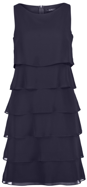 Mittellanges Volant Kleid in night sky