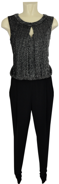 Jumpsuit in patch black-black