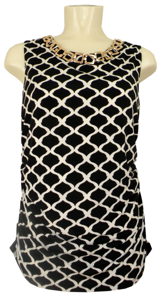Edles Top in schwarz-weiß