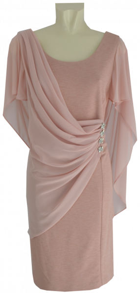 Mittellanges Kleid in BLUSH