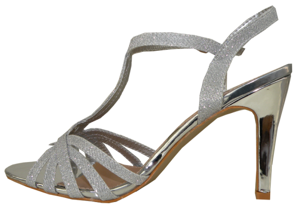 Plateausandalette in Silber