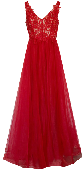 Langes Ballkleid in rot