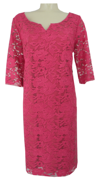 Mittellanges Abendkleid in himbeere