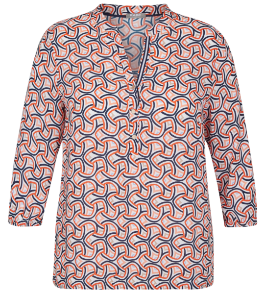 3/4 Arm Blusenshirt in mehrfarbig gemustert